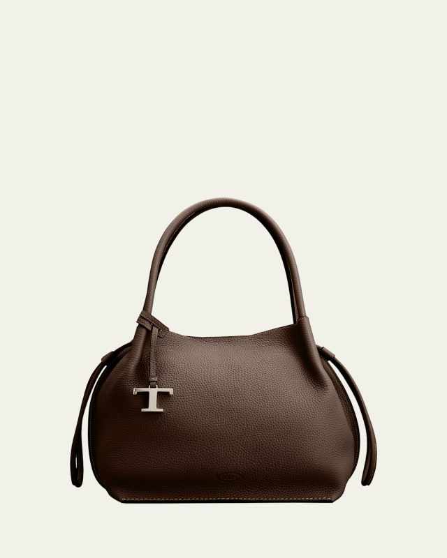 Medium Grain Leather Bucket Bag